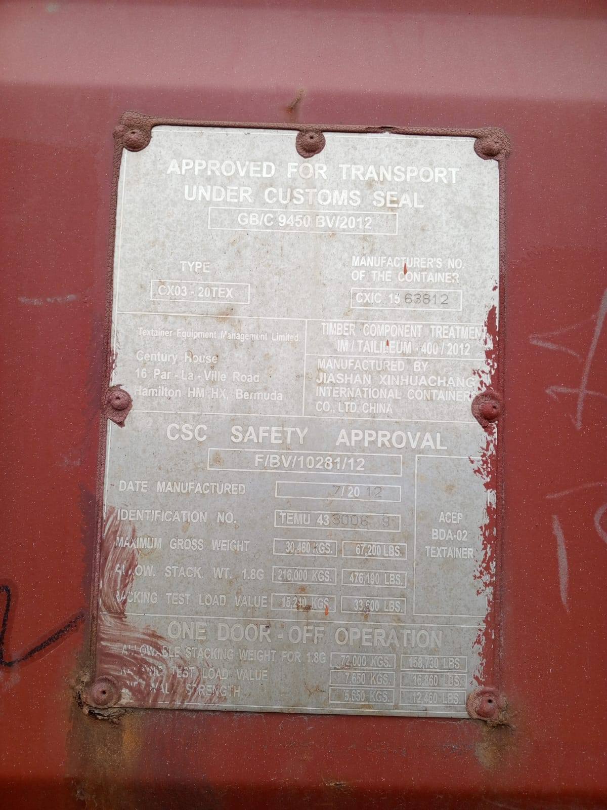 Морской контейнер TEMU4330069